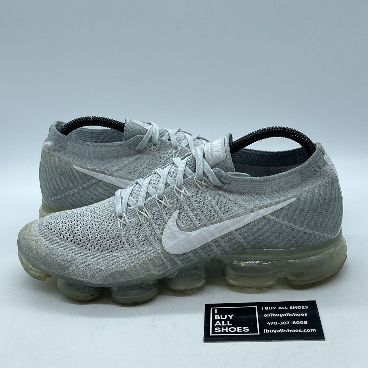Size 10 - Nike Air VaporMax Pure Platinum White Silver Suede (849558-004)