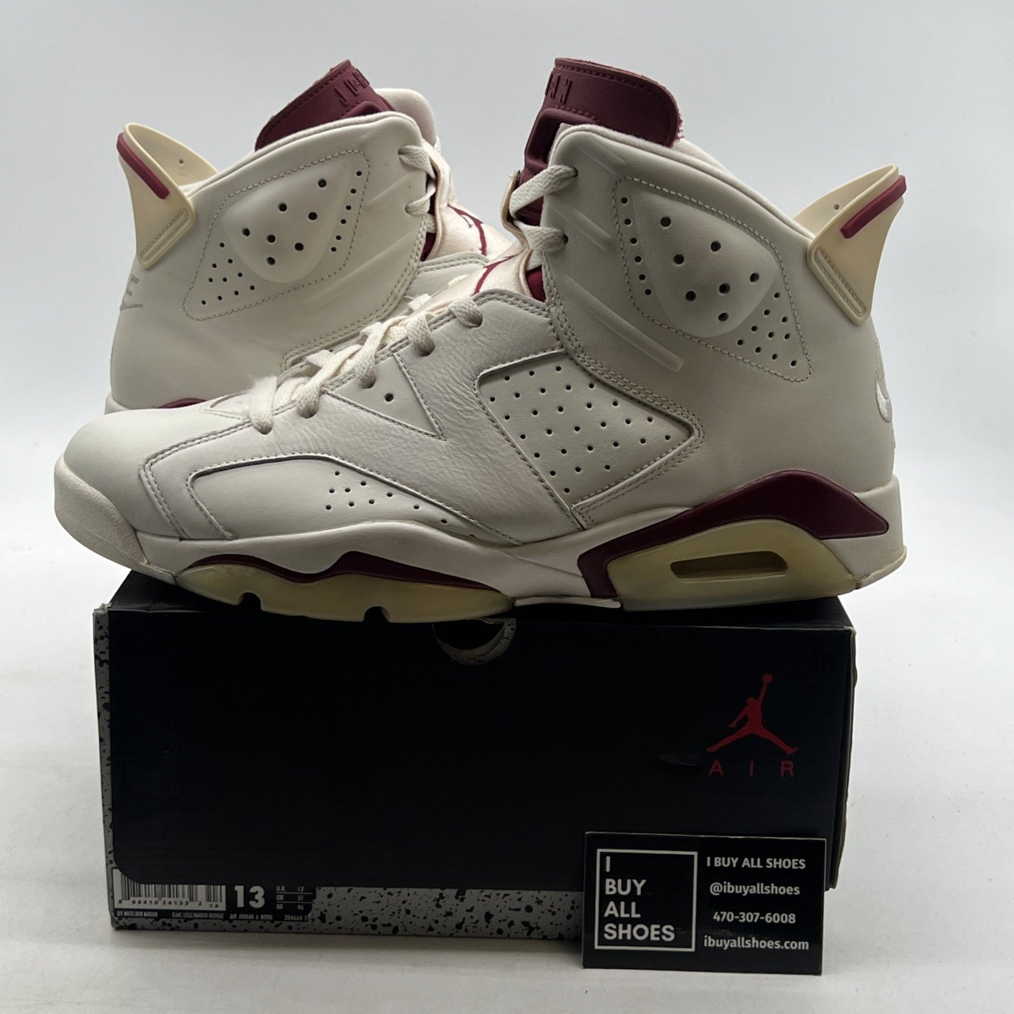 Size 13 - Air Jordan 6 Retro 2015 Maroon (384664-116)