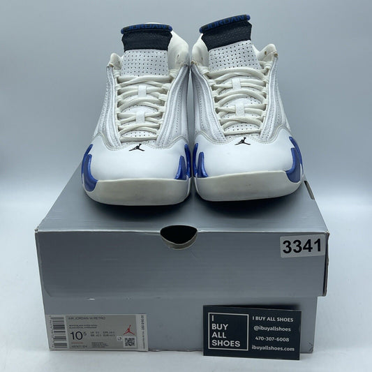 Size 10.5 - Air Jordan 14 Retro Hyper Royal Blue White Black (487471-104)