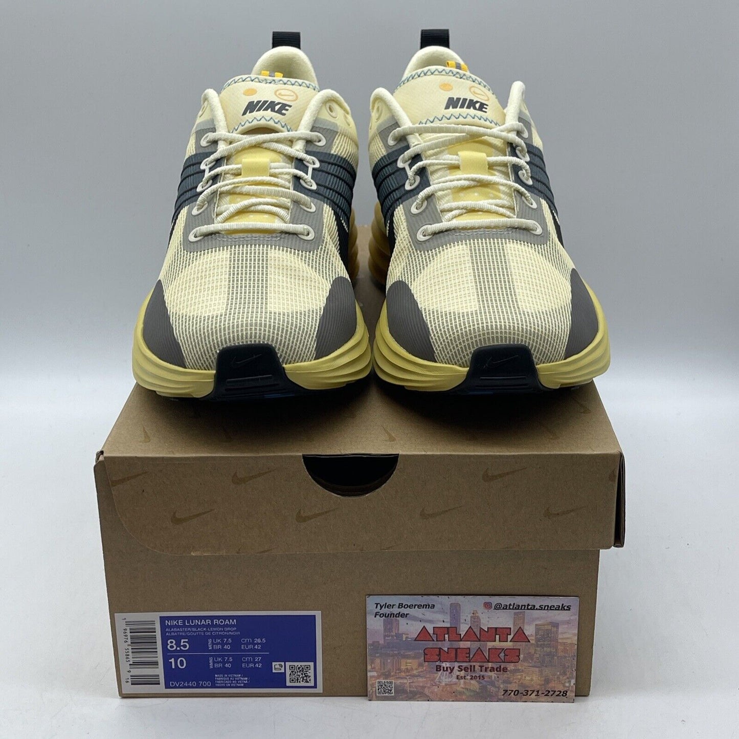 Size 8.5 - Nike Lunar Roam Alabaster Yellow Grey Suede Leather (DV2440-700)