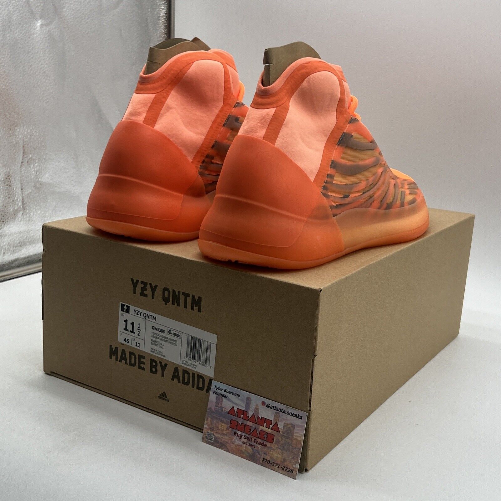 Size 11.5 - adidas Yeezy Quantum Hi-Res Orange Suede (GW6308)