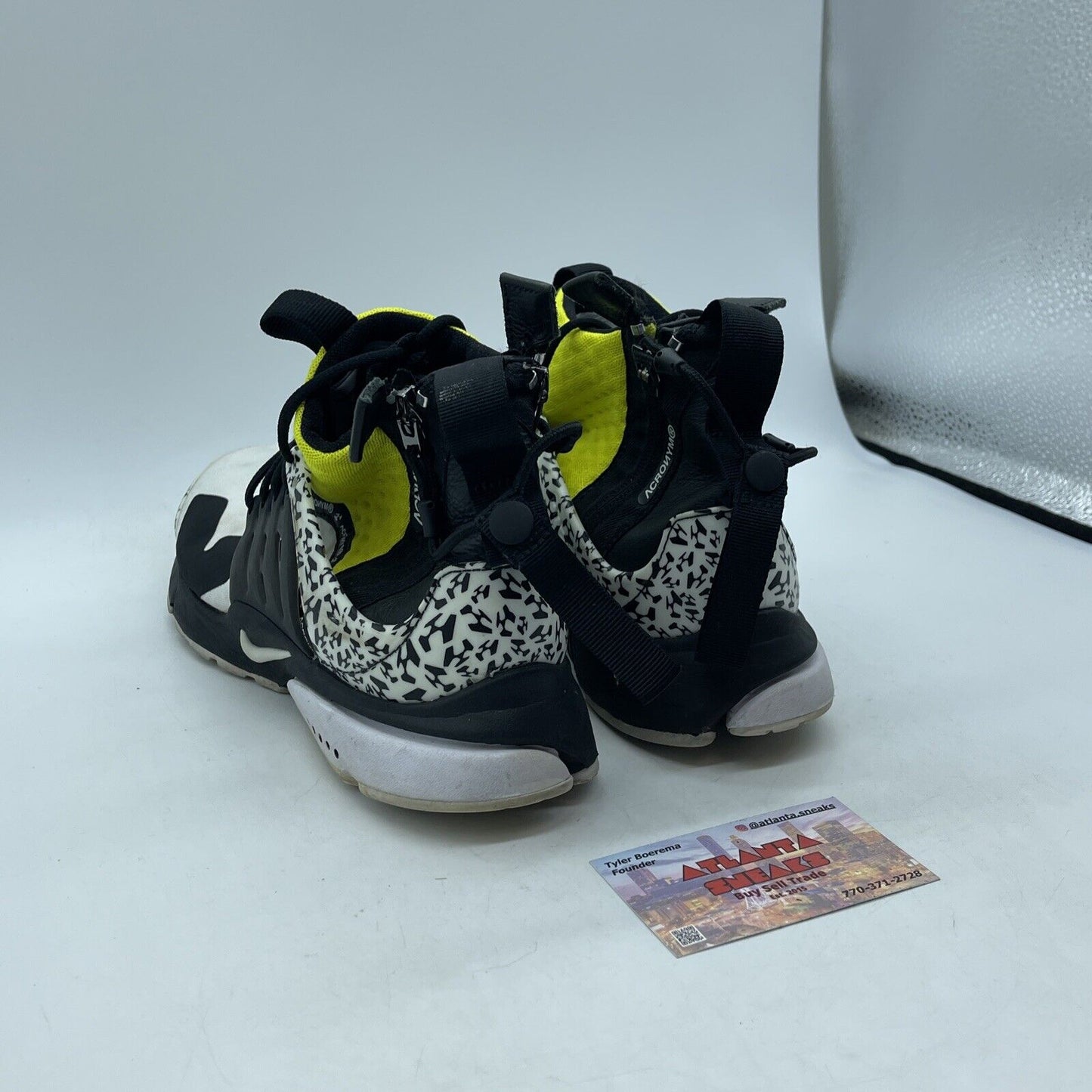 Size 8 - Nike Acronym x Air Presto Mid Dynamic Yellow Leather Suede (AH7832-100)