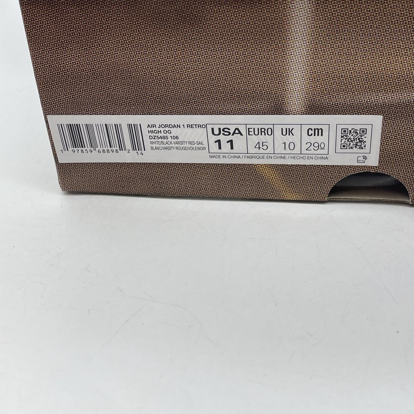 Size 11 - Air Jordan 1 Retro OG High Black Toe Reimagined Leather (DZ5485-106)