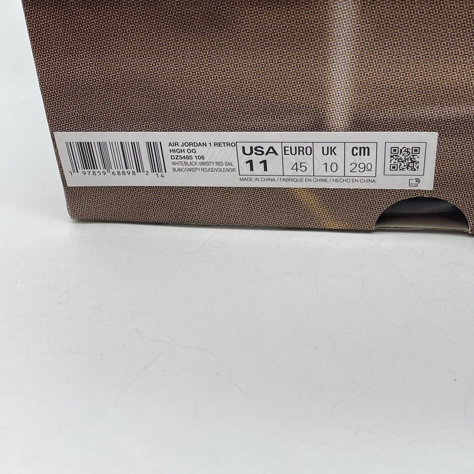 Size 11 - Air Jordan 1 Retro OG High Black Toe Reimagined Leather (DZ5485-106)