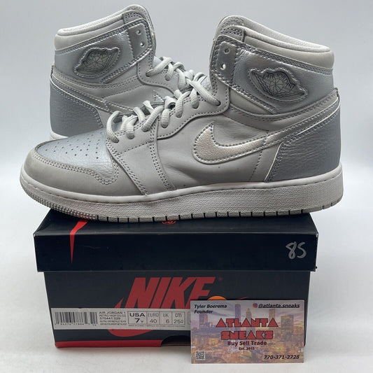 Size 7Y - Air Jordan 1 Retro OG CO.JP High Tokyo Silver Suede (575441-029)