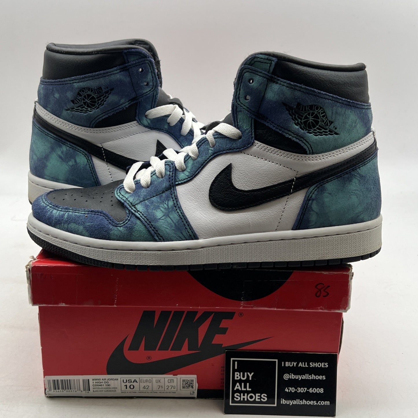 Size 10 - Air Jordan 1 Retro OG High Tie-Dye W (CD0461-100)