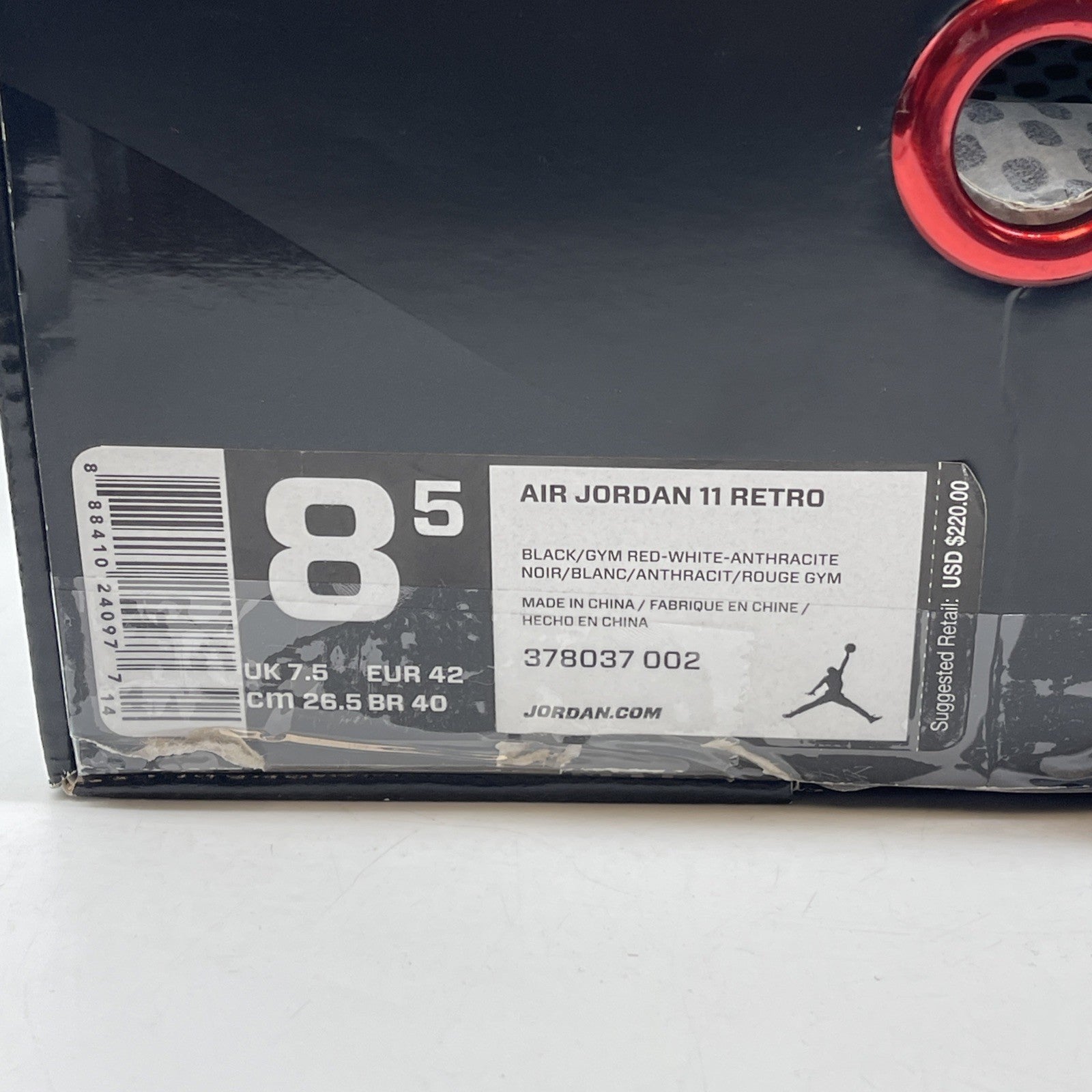 Size 8.5 - Jordan 11 Retro 72-10 2015 Grey Black Suede Leather (378037-002)