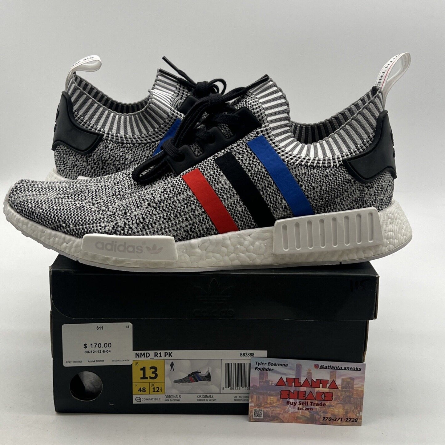 Size 13 - adidas NMD_R1 Primeknit Tri Color (BB2888)