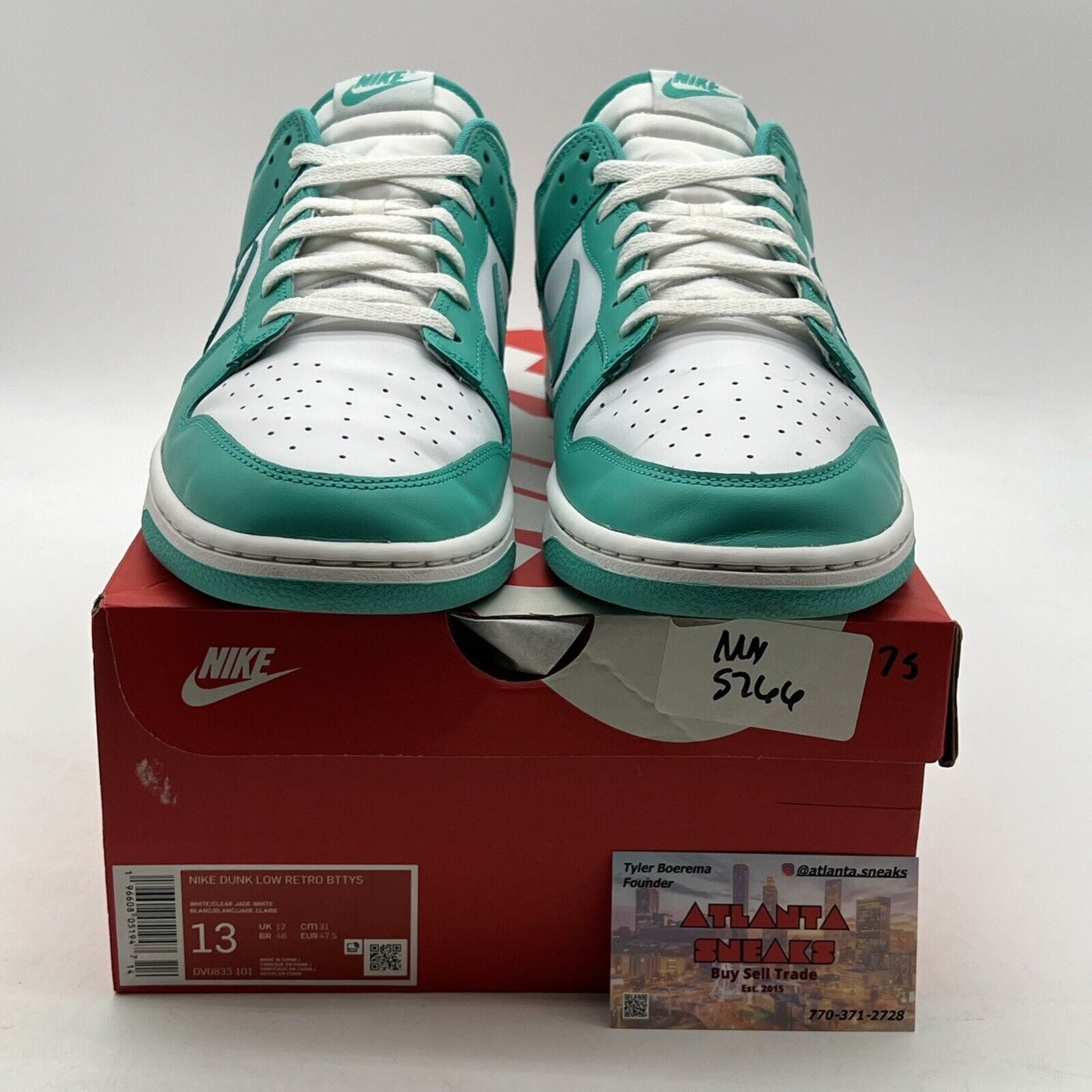 Size 13 - Nike Dunk Low Clear Jade (DV0833-101)