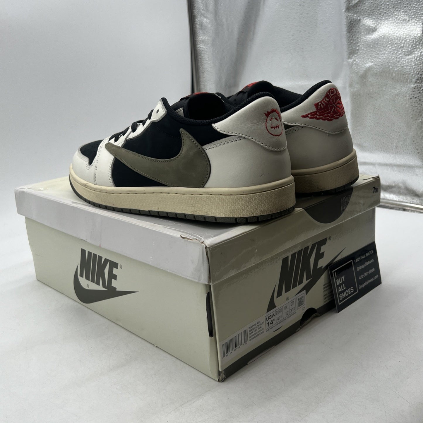 Size 14.5 - Air Jordan 1 Retro OG x Travis Scott Low Olive W (DZ4137-106)