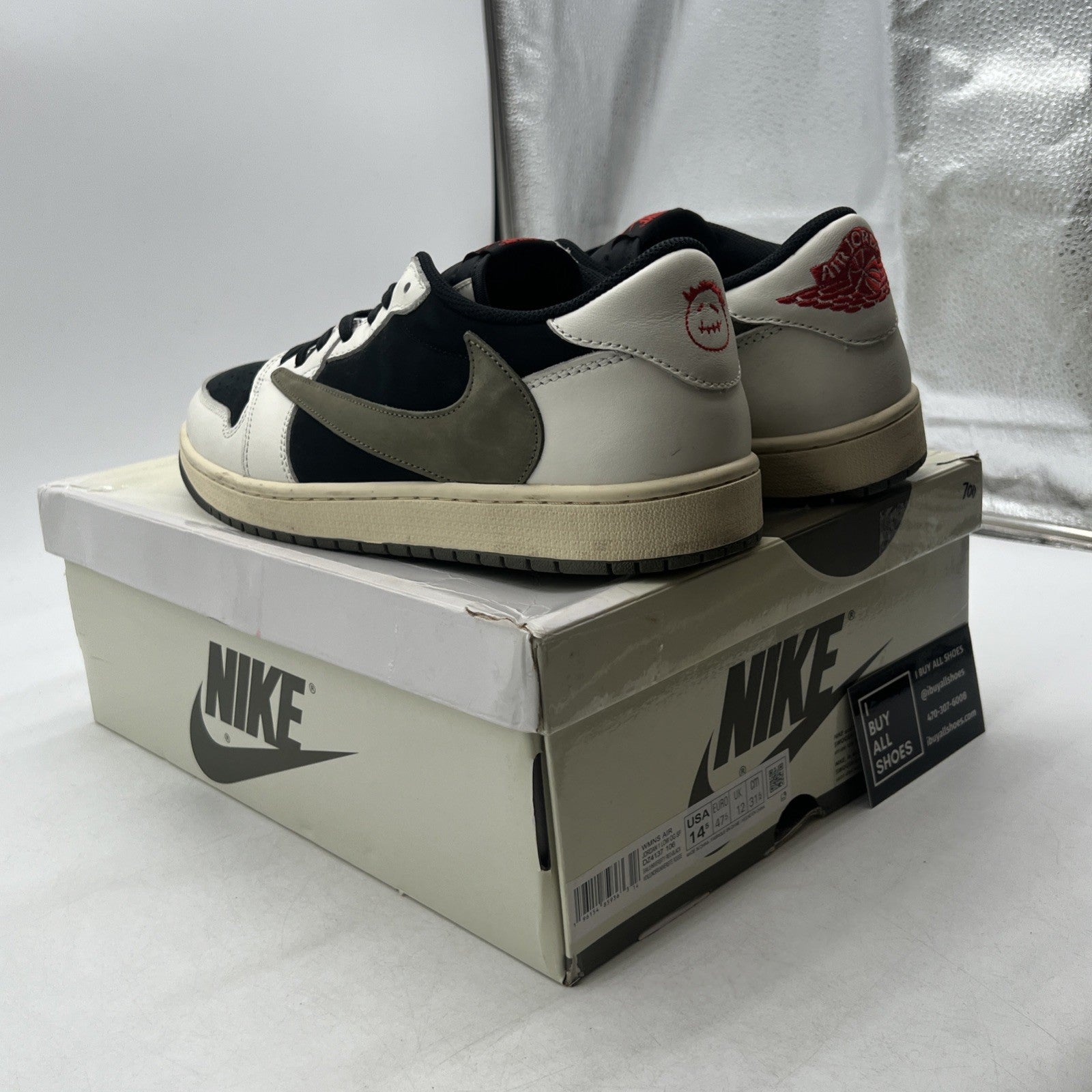 Size 14.5 - Air Jordan 1 Retro OG x Travis Scott Low Olive W (DZ4137-106)