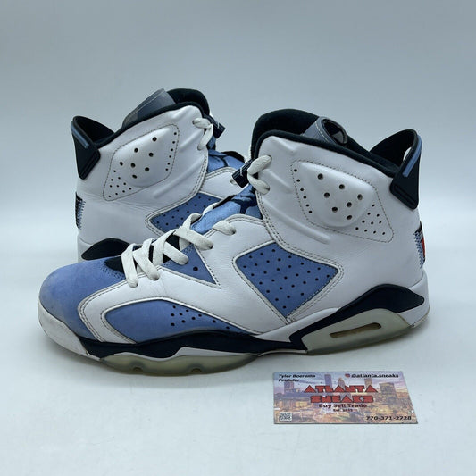 Size 10.5 - Jordan 6 Retro Mid UNC Home Blue Suede White Leather (CT8529-410)