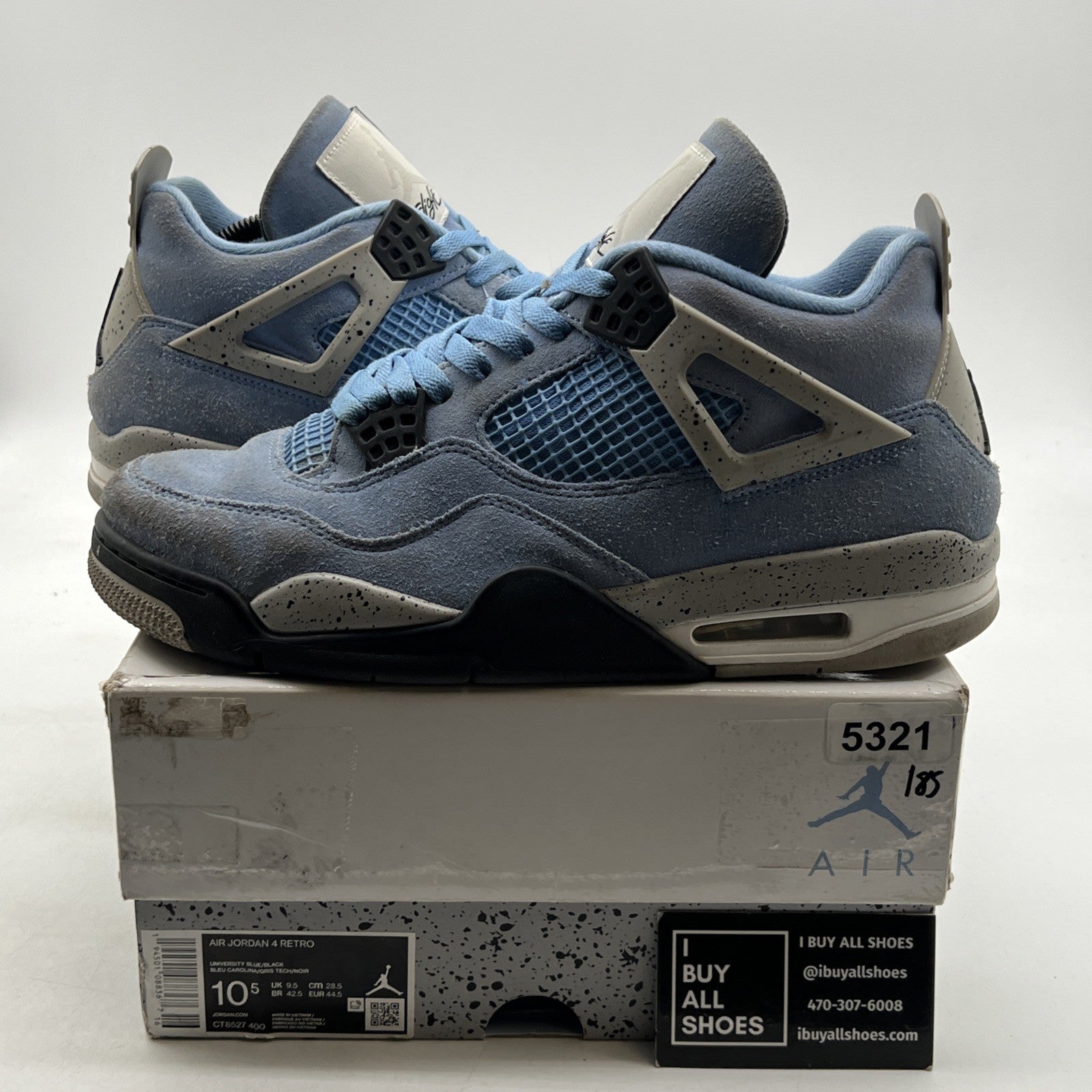 Size 10.5 - Air Jordan 4 Retro Mid University Blue (CT8527-400)
