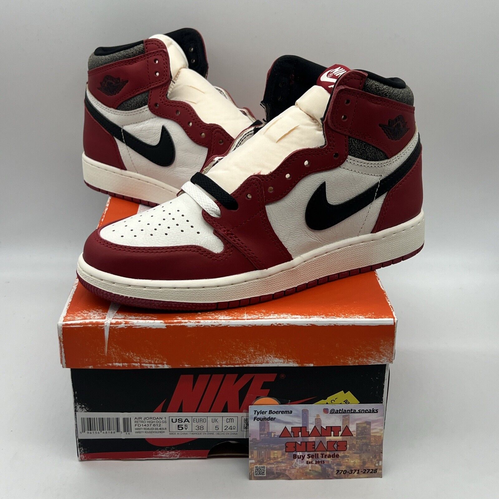 Size 5.5 - Jordan 1 Retro High OG Chicago Lost & Found 2022 Brand New Og All