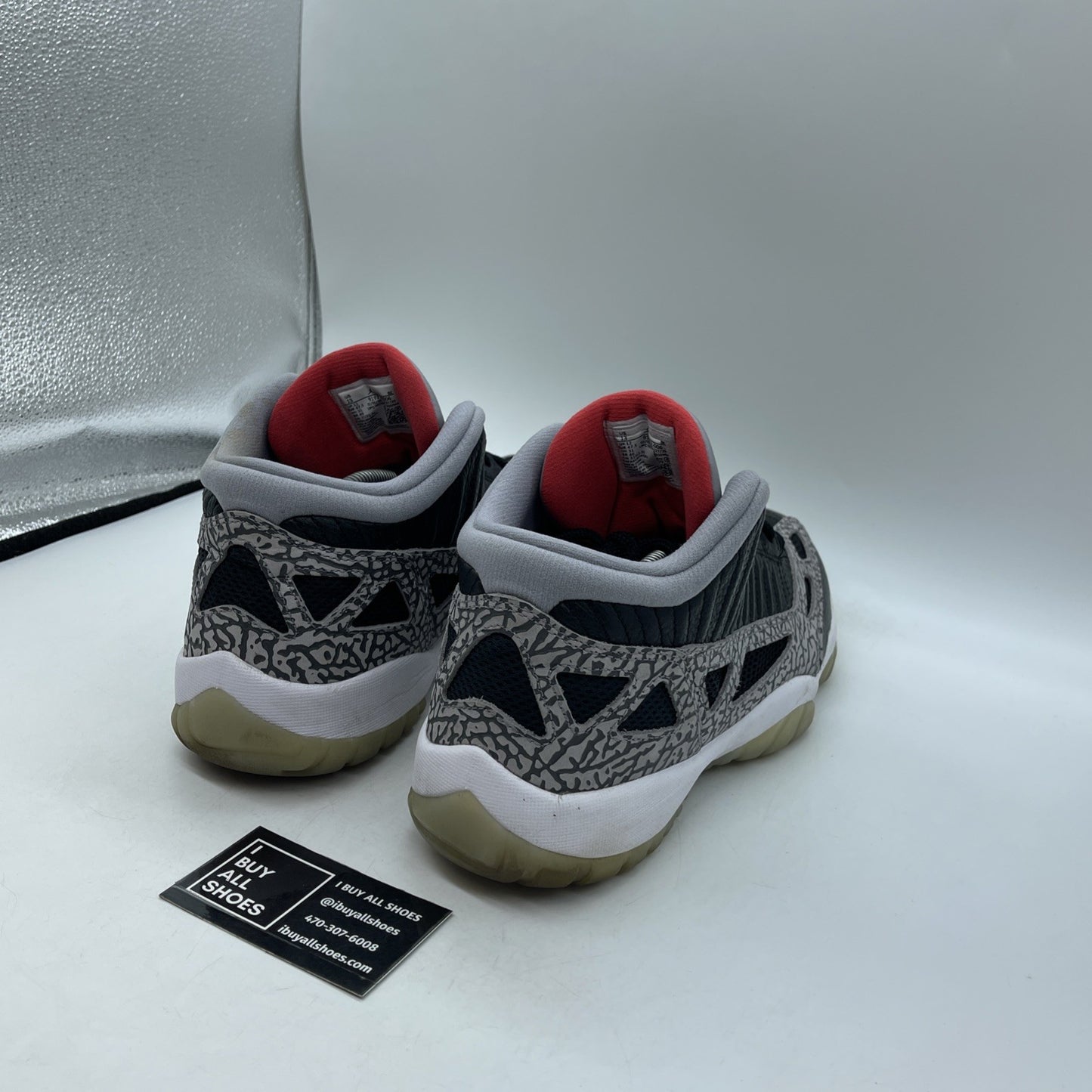 Size 13 - Air Jordan 11 Retro IE Low Black Cement Suede Leather (919712-006)