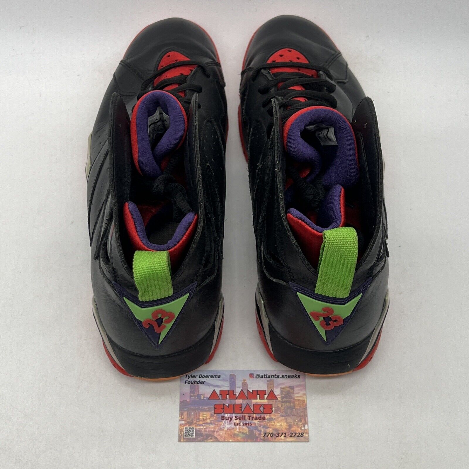 Size 12 - Air Jordan 7 Retro Marvin the Martian Black Green Leather (304775-028)