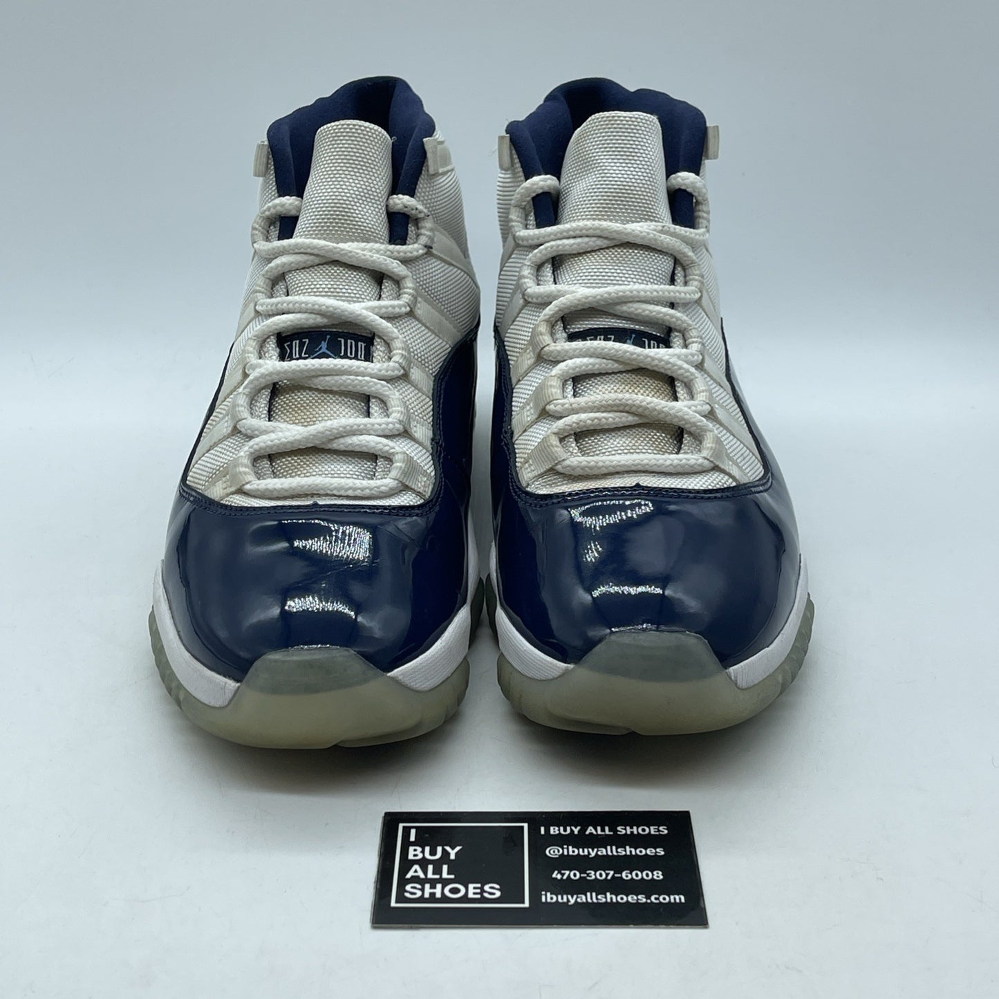 Size 9.5 - Jordan 11 Retro High Win Like '82 Blue White Leather (378037-123)