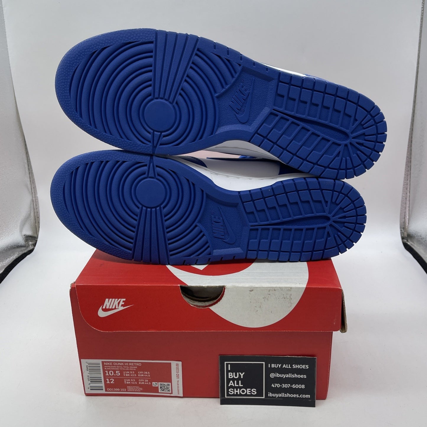 Size 10.5 - Nike Dunk 2021 High Kentucky Blue White Leather (DD1399-102)