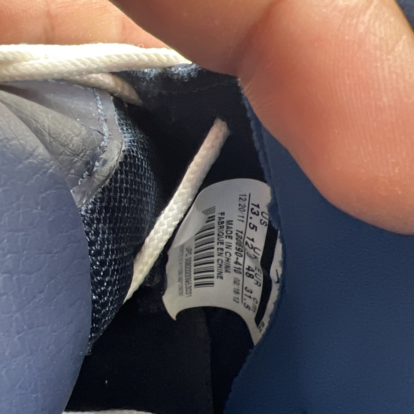 Size 13.5 - Air Jordan 12 Retro 2012 Obsidian (130690-410)