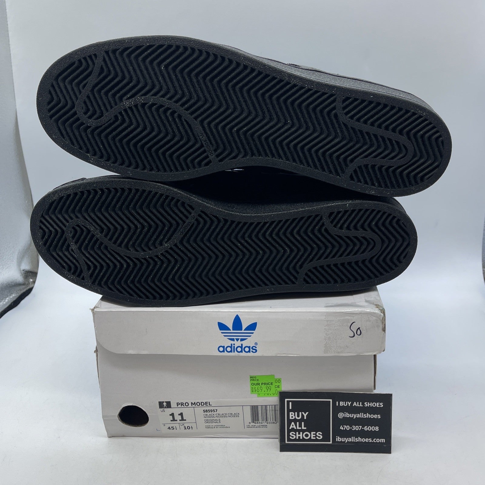 Size 11 - Adidas Pro Model Triple Black (S85957)