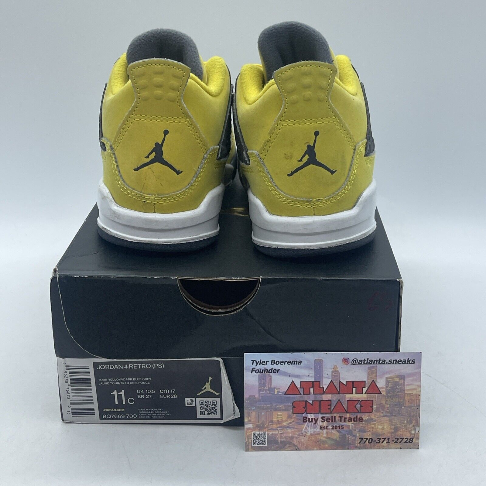 Size 11 (PS) - Jordan 4 Retro 2021 Mid Lightning White Suede (BQ7669-700)