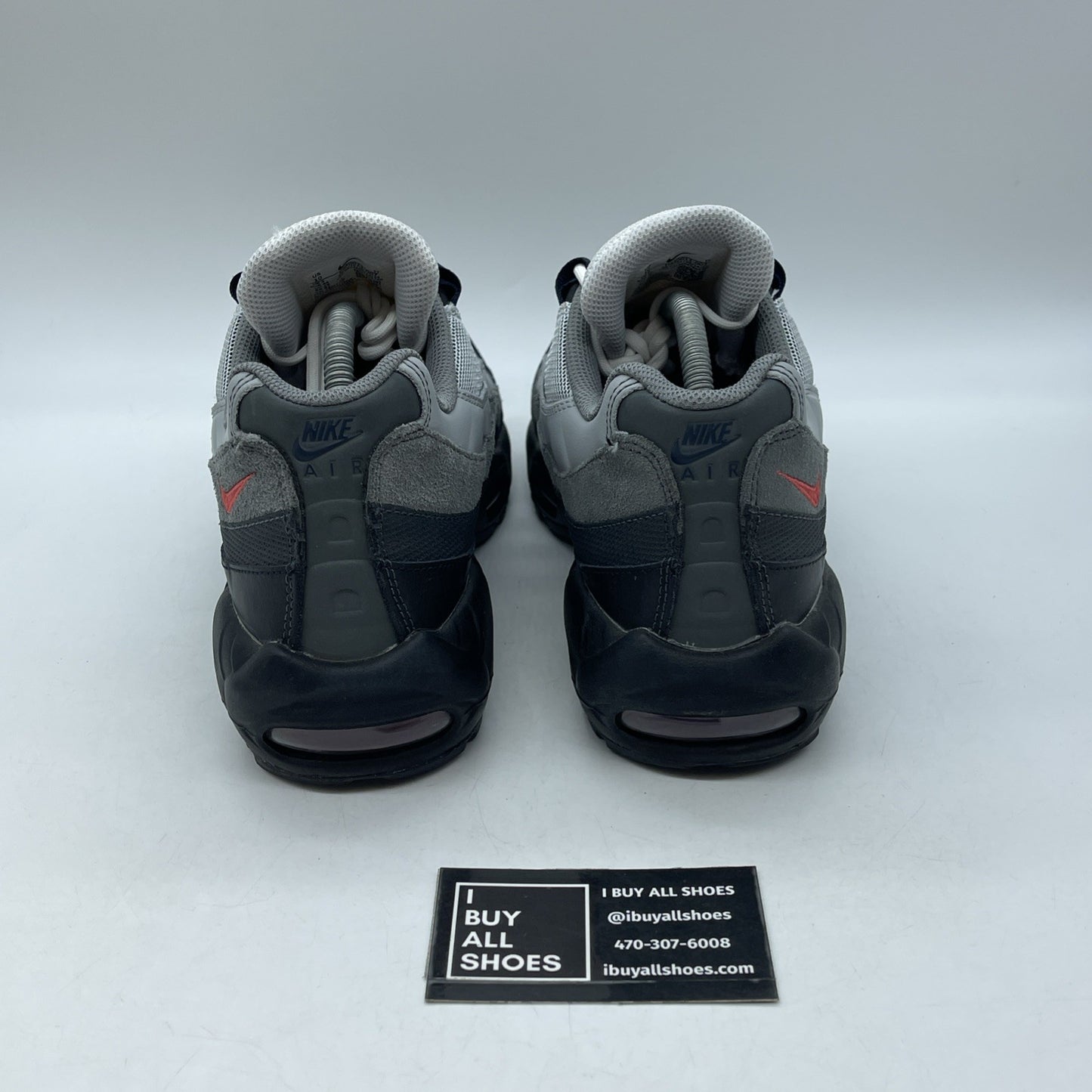 Size 10 - Nike Air Max 95 Smoke Grey Track Red Suede Leather (DM0011-007)