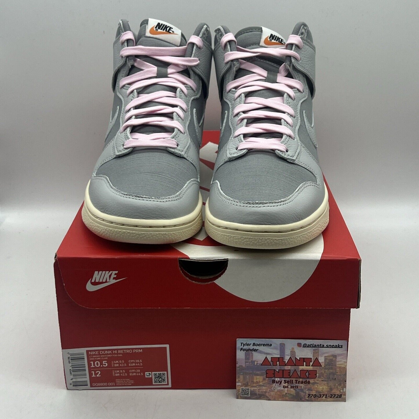 Size 10.5 - Nike Dunk High Premium Certified Fresh Grey Fog Brand New Og All