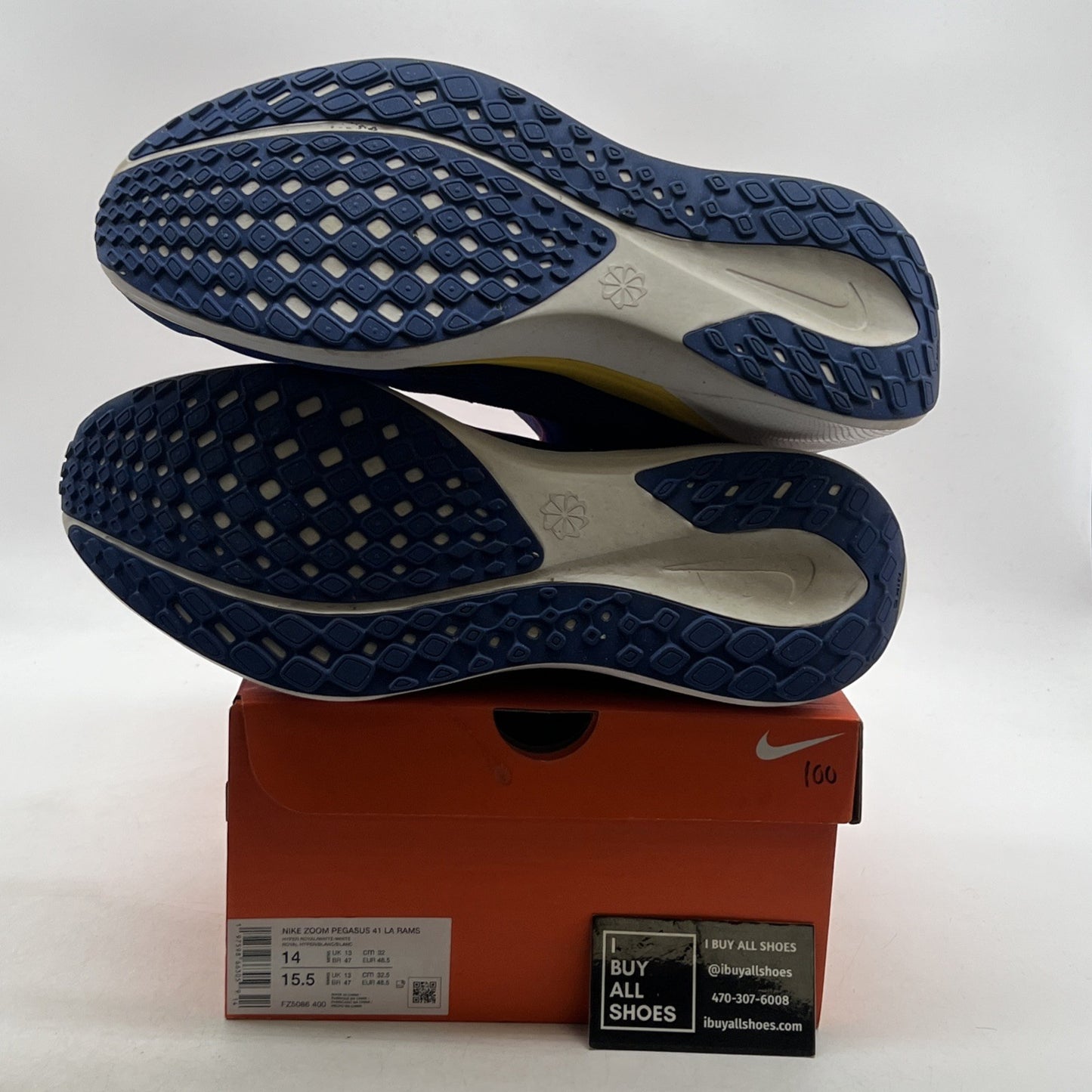 Size 14 - Nike Air Zoom Pegasus 41 Los Angeles Rams Unisex (FZ5086-400)