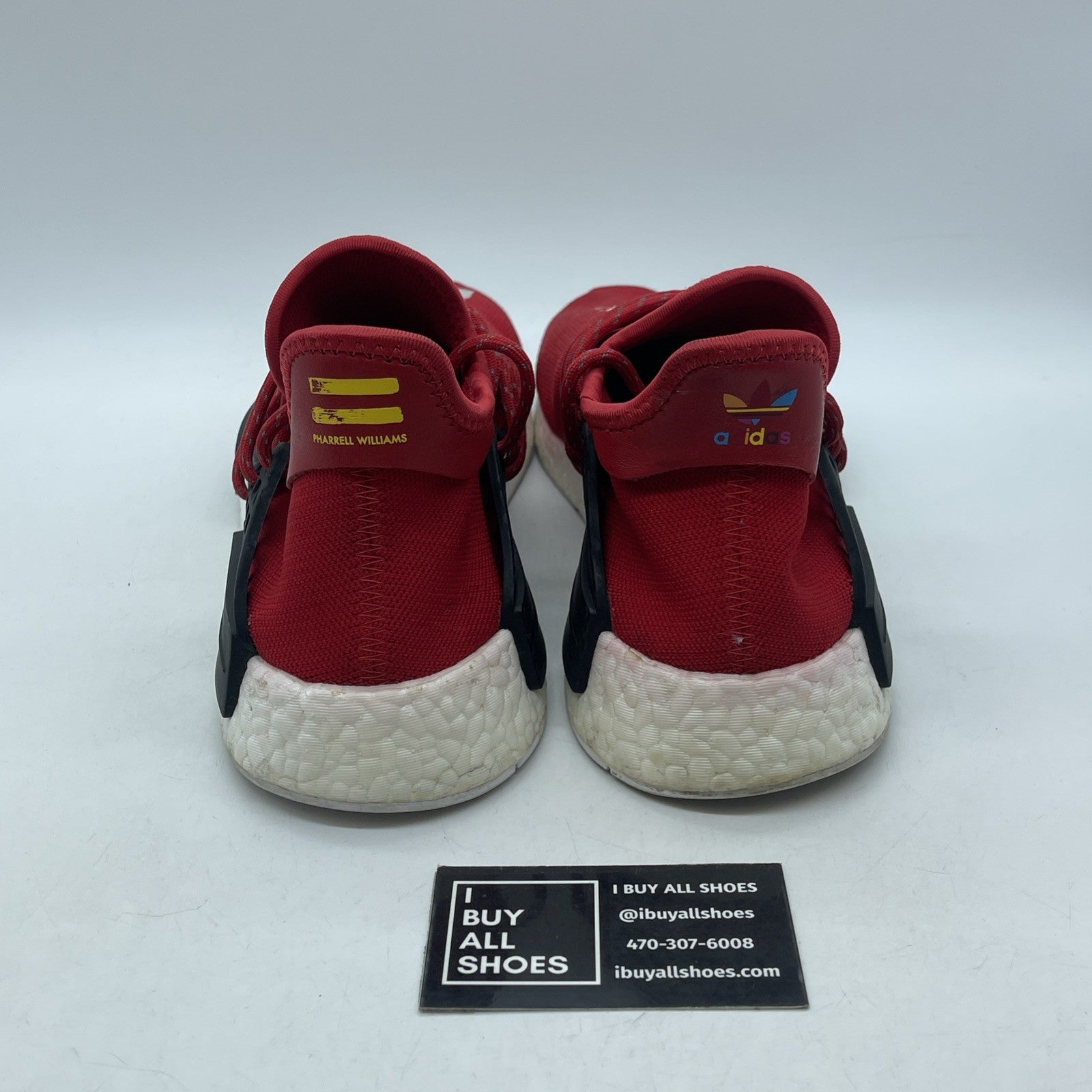 Size 9 - adidas Pharrell x NMD Human Race Red White Suede (BB0616)