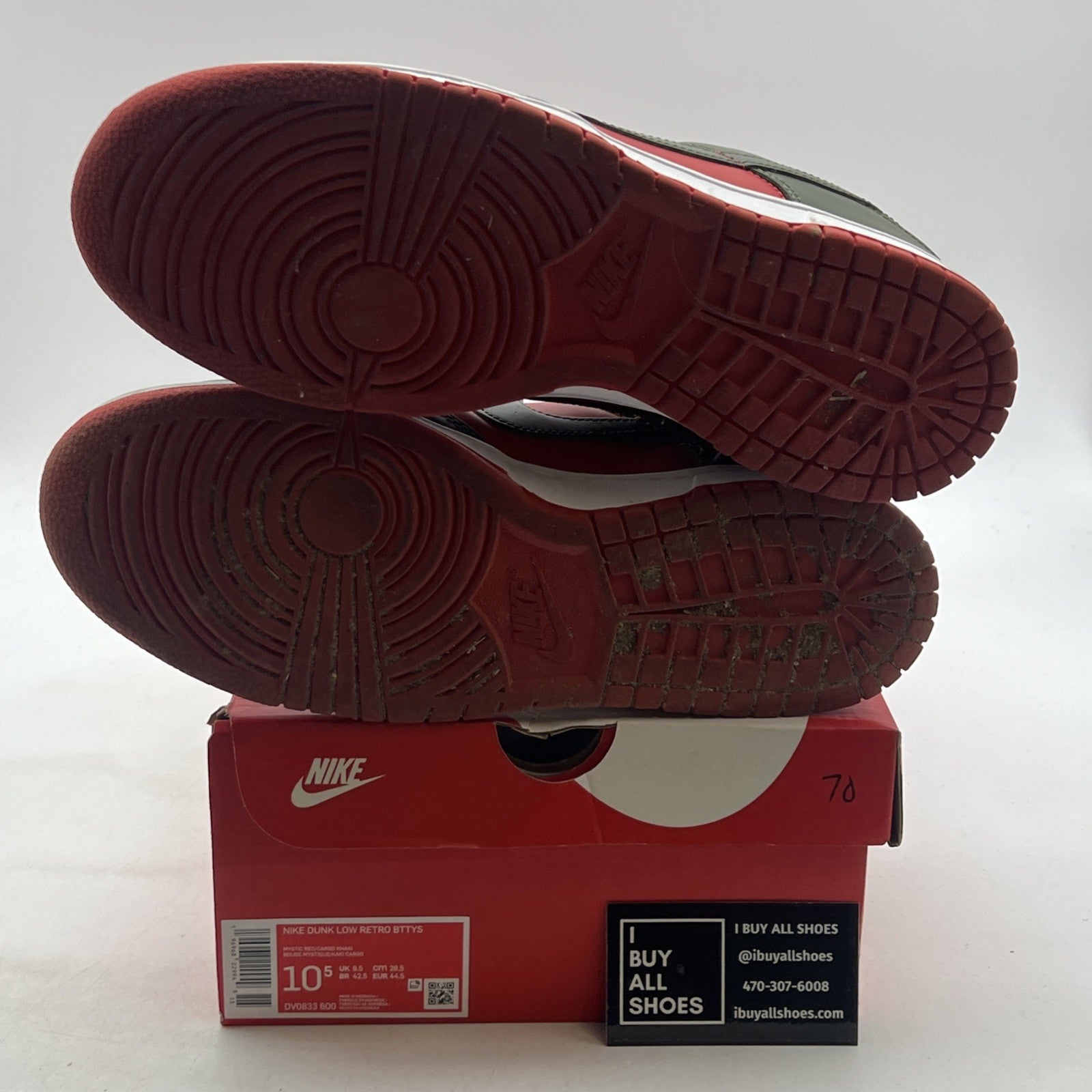 Size 10.5 - Nike Dunk Low Cargo Khaki Mystic Red (DV0833-600)