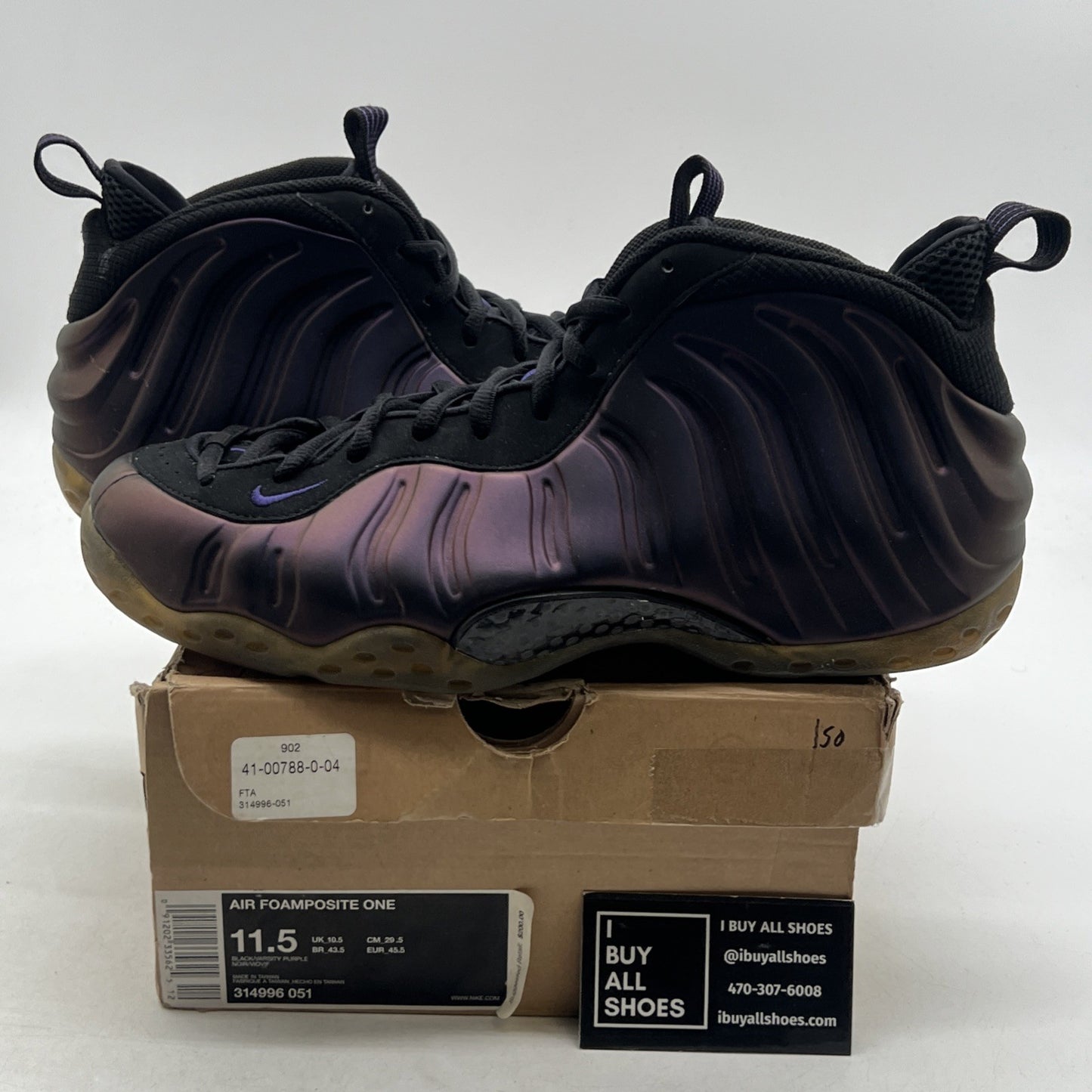 Size 11.5 - Nike Air Foamposite One 2010 Eggplant (314996-051)