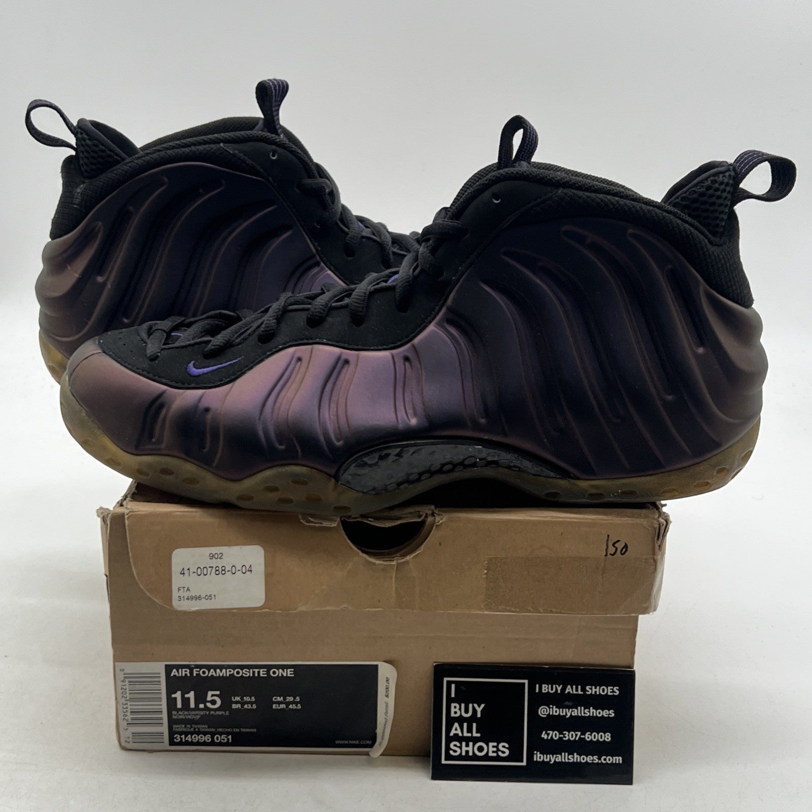 Size 11.5 - Nike Air Foamposite One 2010 Eggplant (314996-051)