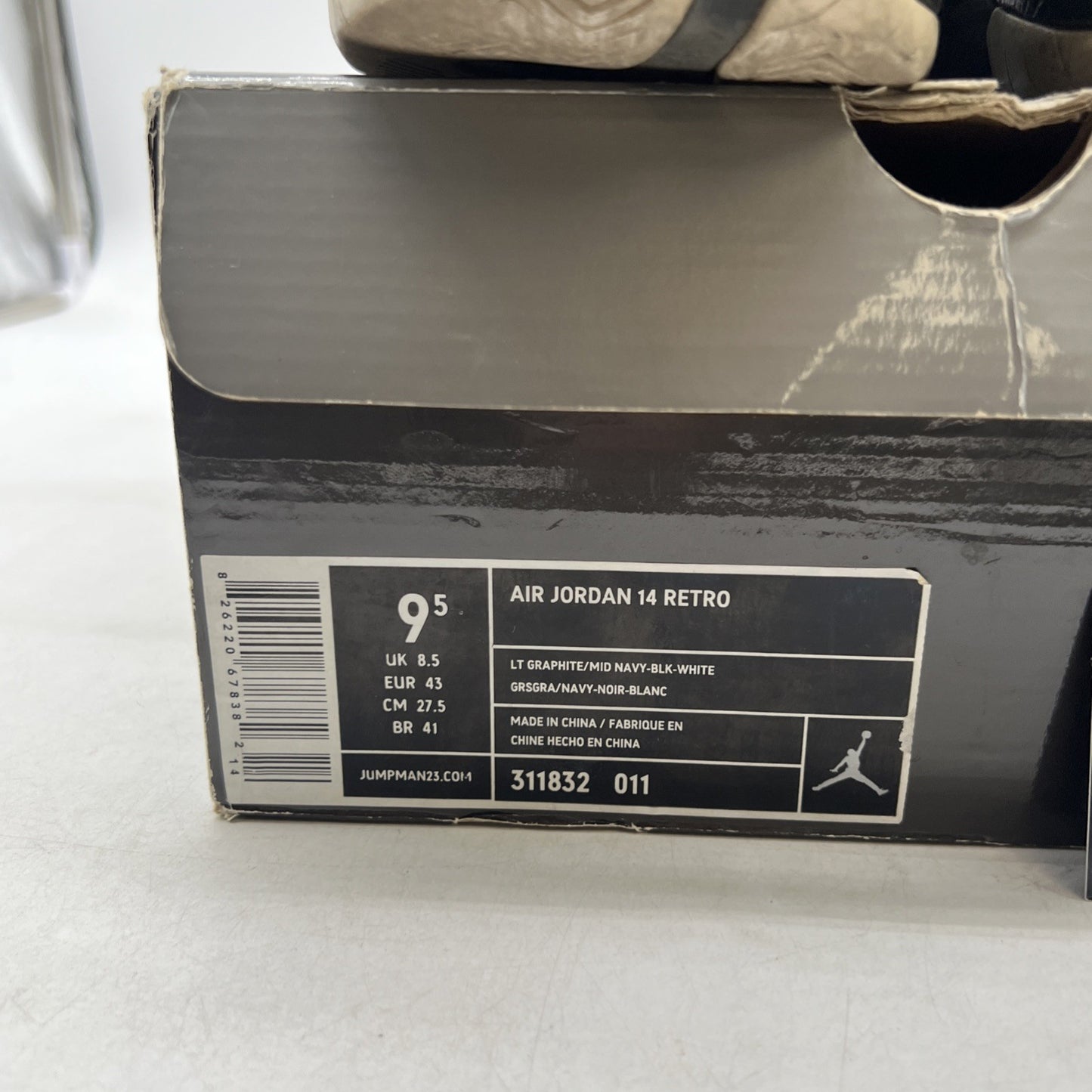 Size 9.5 - Air Jordan 14 Retro Graphite Navy (311832-011)
