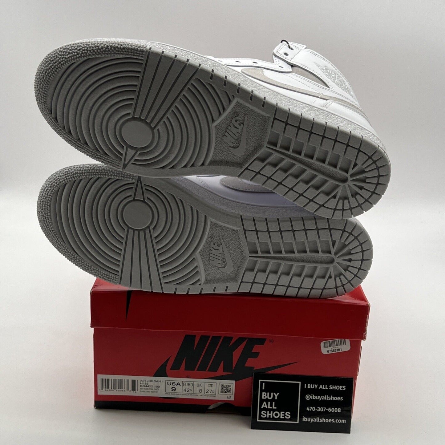 Size 9 - Air Jordan 1 Retro High 85 OG Neutral Gray (BQ4422-100)