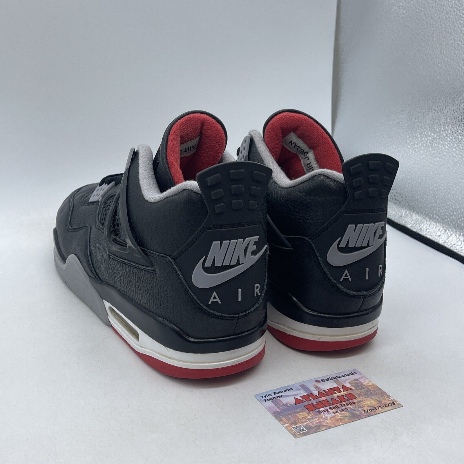 Size 13 - Air Jordan 4 Retro Bred Reimagined Black Red Black Grey (FV5029-006)