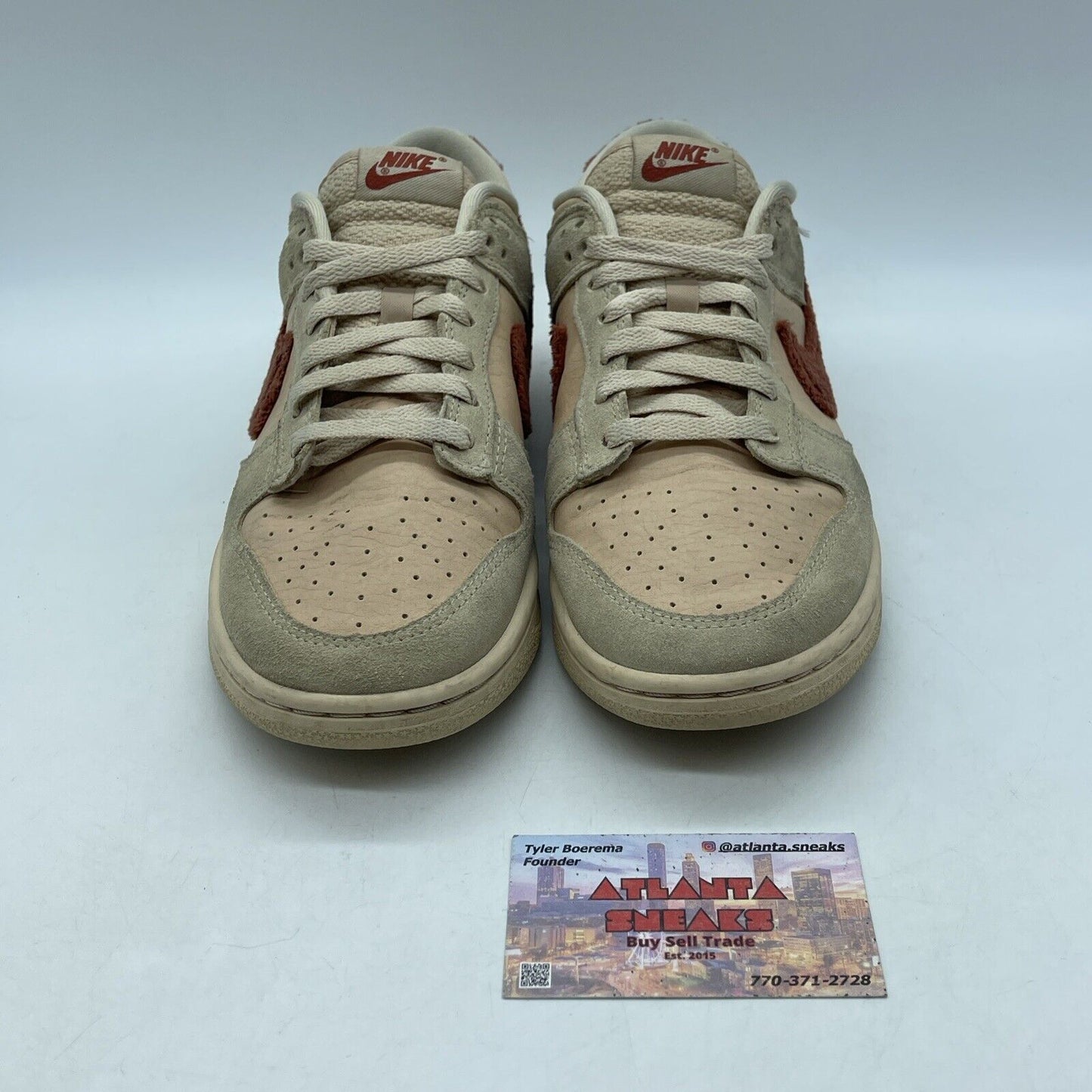 Size 9.5W - Nike Dunk Low Terry Swoosh Brown Suede Leather (DZ4706-200)