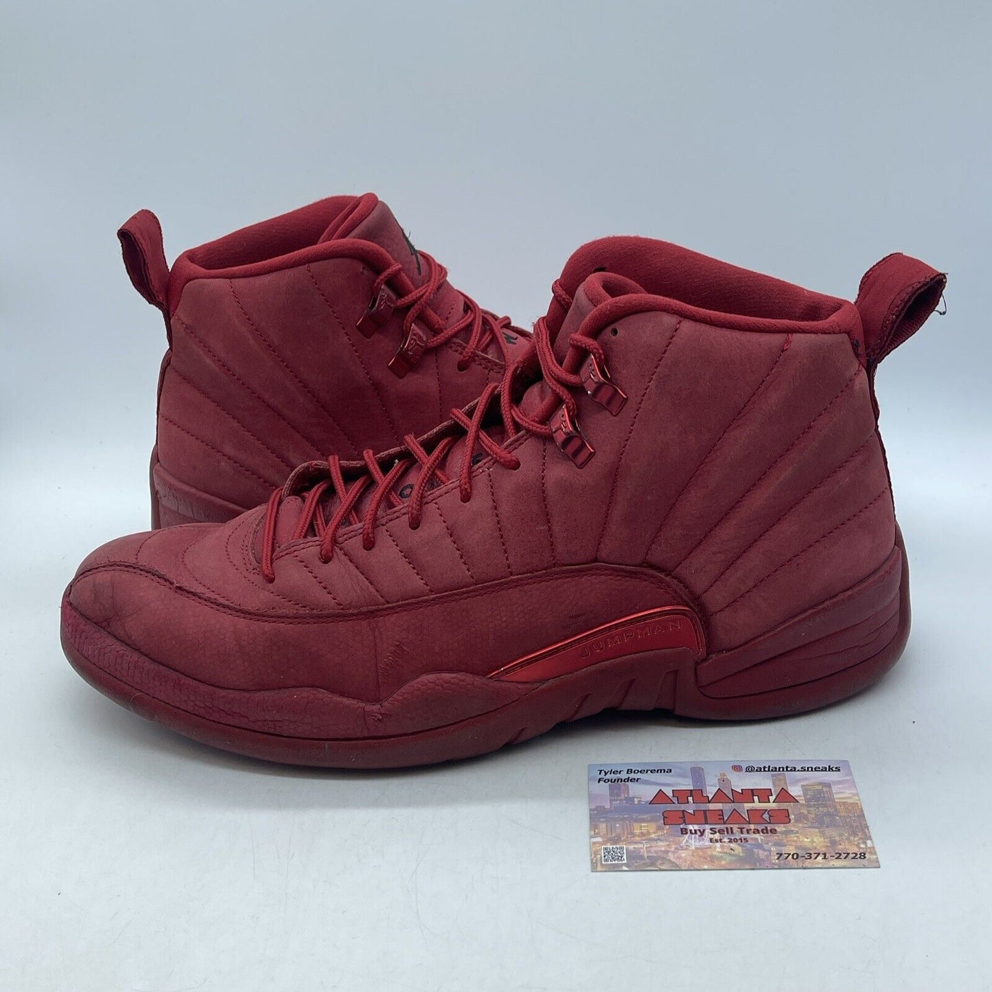 Size 12 - Air Jordan 12 Retro Gym Red Black Suede Leather (130690-601)