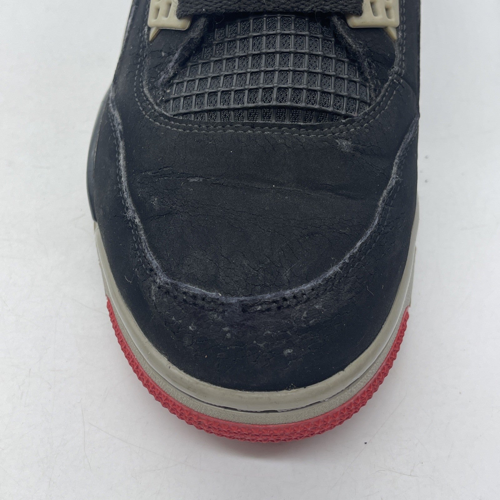 Size 12 - Jordan 4 Retro OG Mid Bred 2019 Black Grey Suede (308497-060)