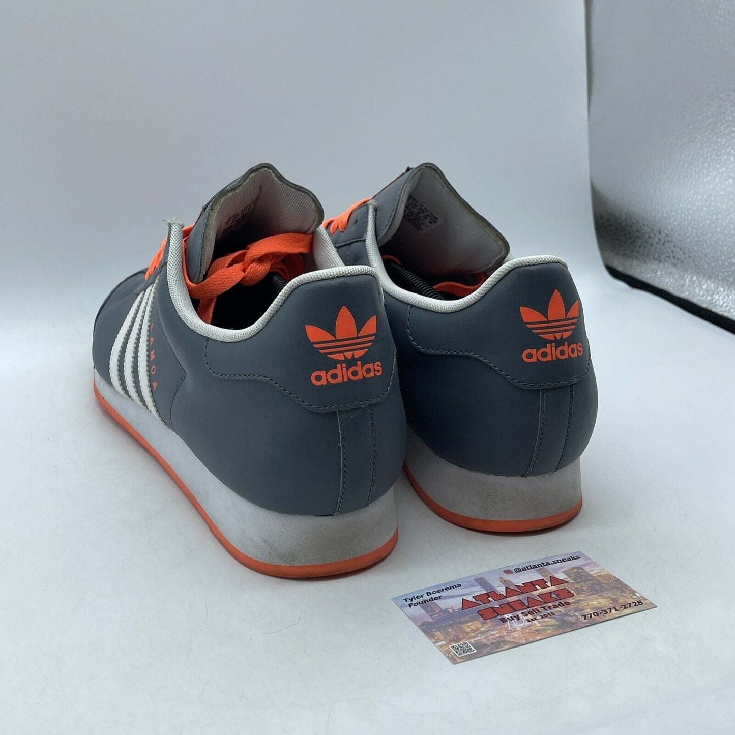 Size 13 - Adidas Samoa PYV Gray Orange Leather Suede (G66154)