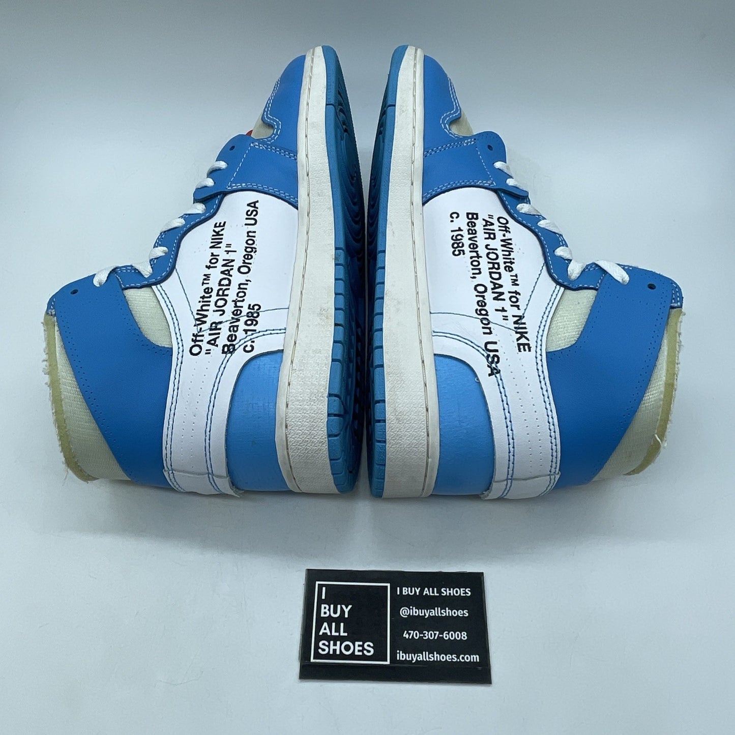 Size 9.5 - Air Jordan 1 Retro OG x Off-White High UNC (AQ0818-148)