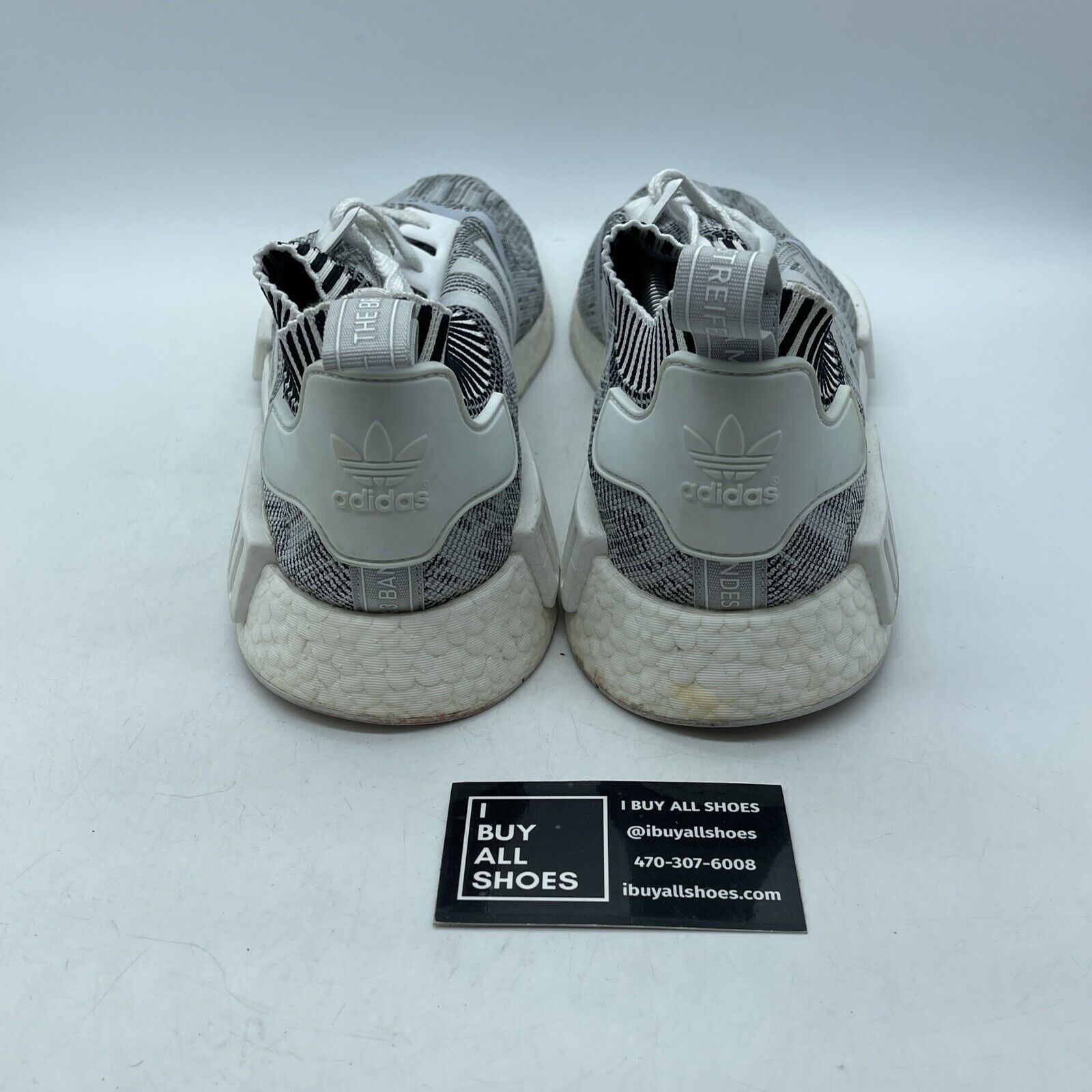 Size 13 - adidas NMD_R1 PK Oreo Black White Suede Leather (BY1911)