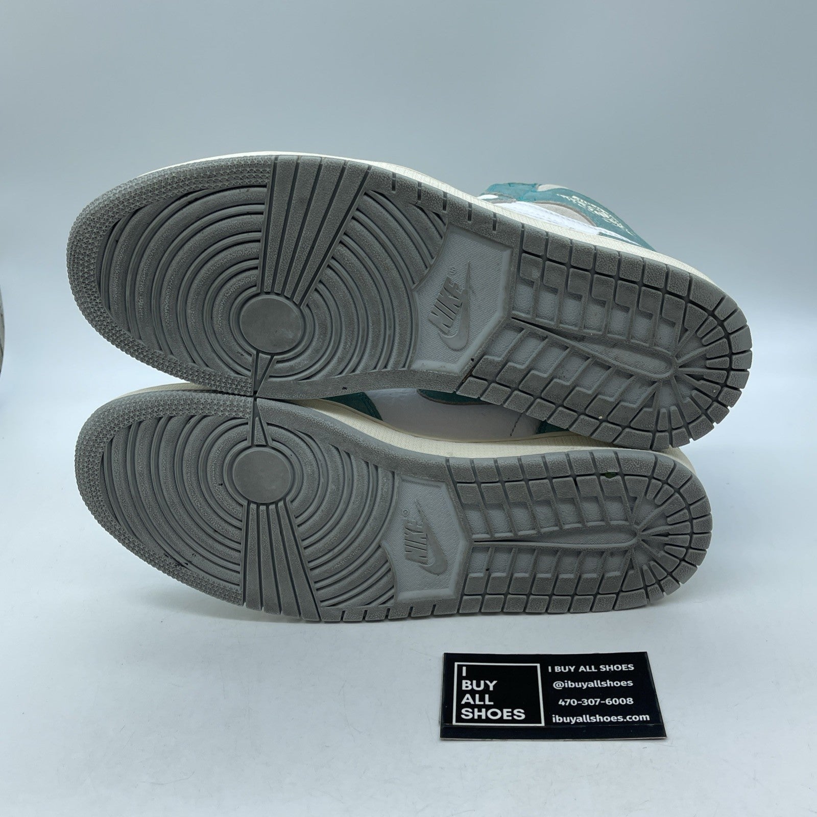 Size 9.5 - Jordan 1 Retro OG High Turbo Green Grey Suede Leather (555088-311)