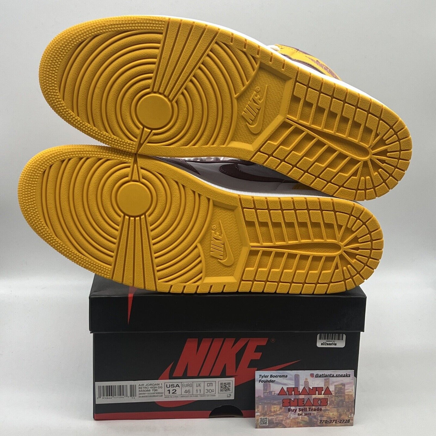 Size 12 - Jordan 1 Retro High OG Brotherhood 2022 Brand New Og All Yellow White