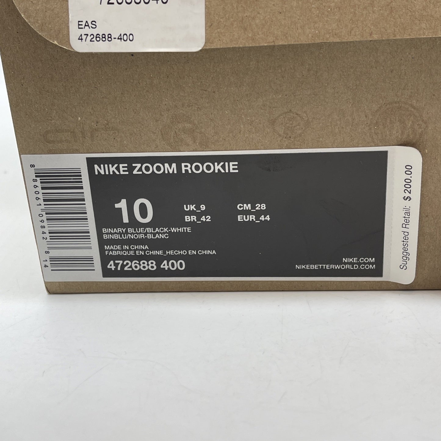 Size 10 - Nike Zoom Rookie Binary Blue Black Suede (472688-400)