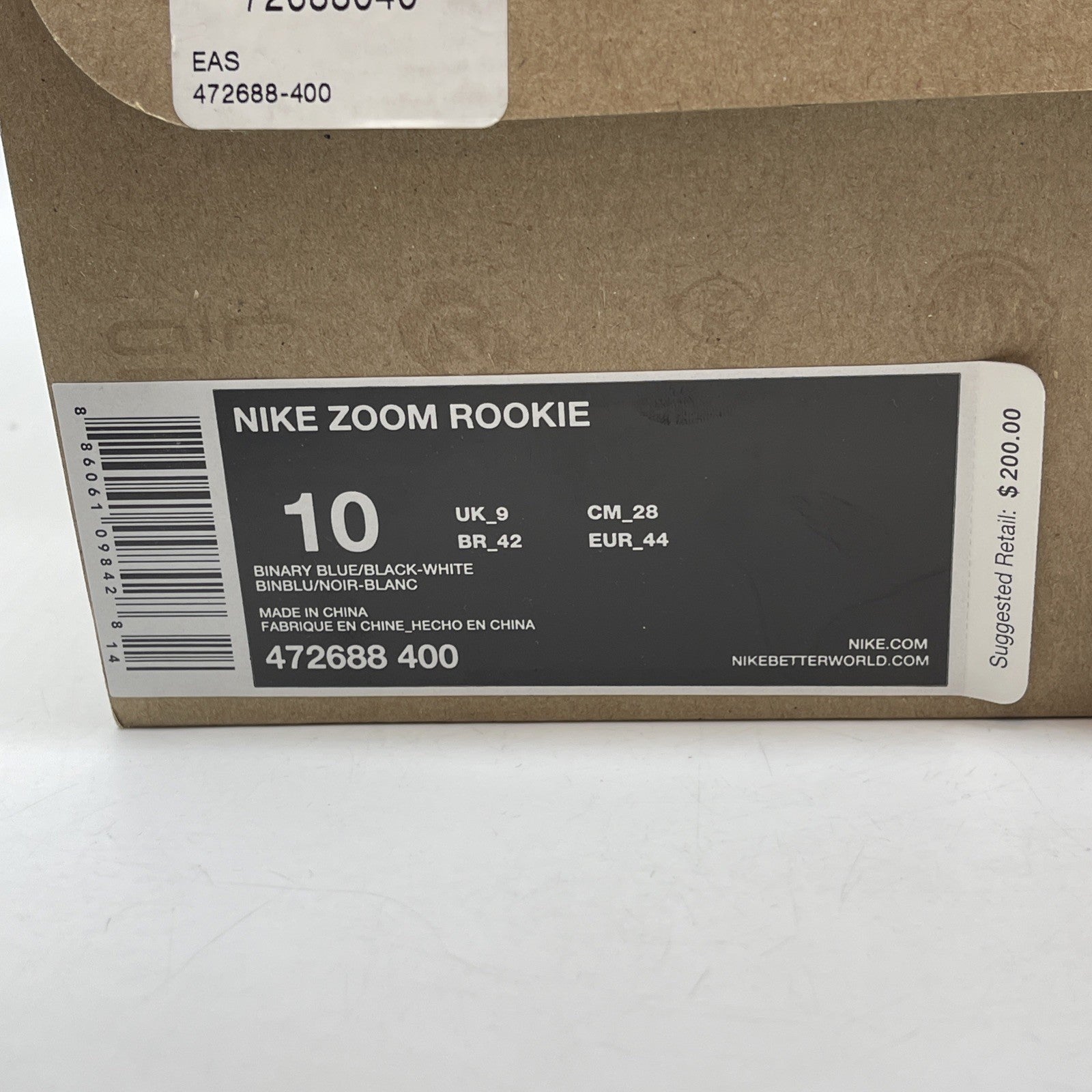 Size 10 - Nike Zoom Rookie Binary Blue Black Suede (472688-400)