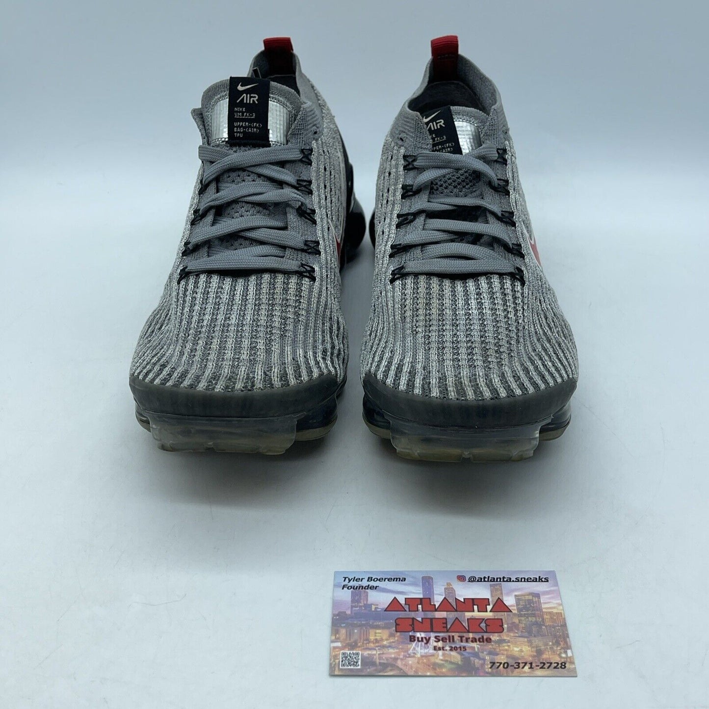 Size 9.5 - Nike Air VaporMax 3.0 Particle Grey White Red Black (AJ6900-012)