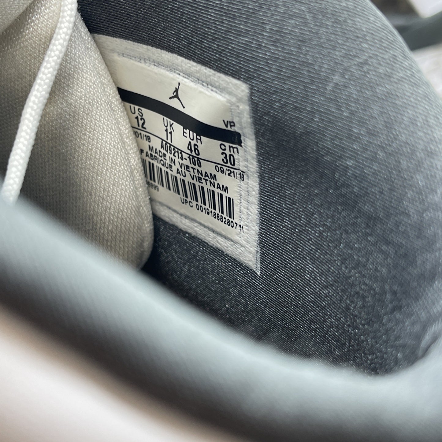 Size 12 - Air Jordan 19 Retro 2019 Flint Grey White Leather (AQ9213-100)