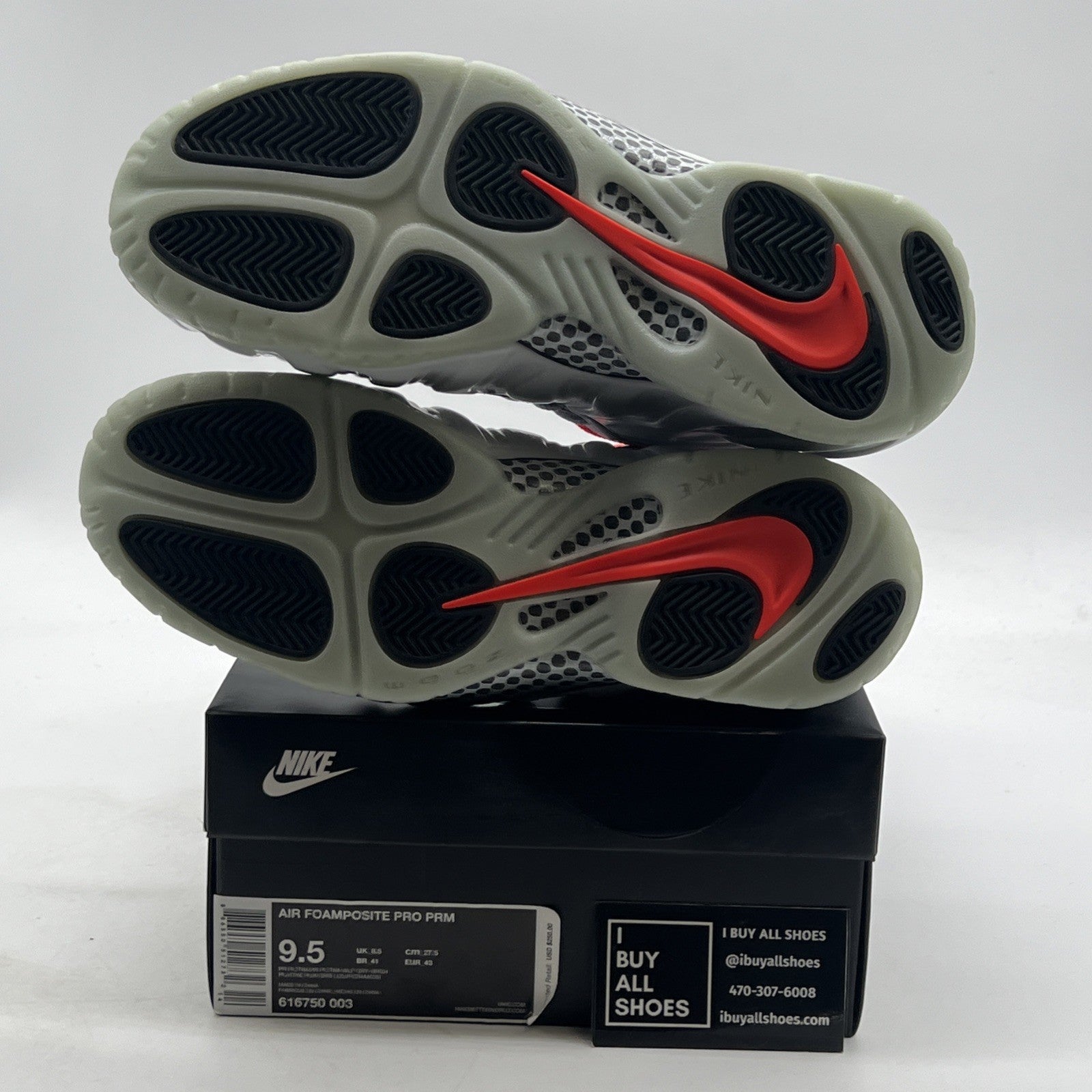 Size 9.5 - Nike Air Foamposite Pro Premium Pure Platinum (616750-003)