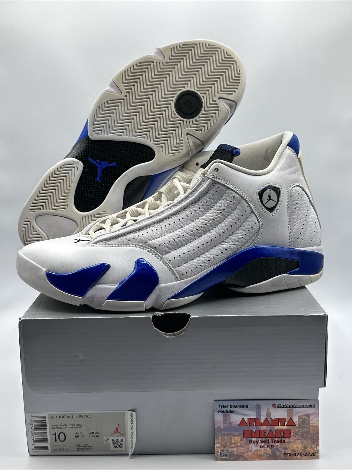 Size 10 - Jordan 14 Retro Hyper Royal 2020