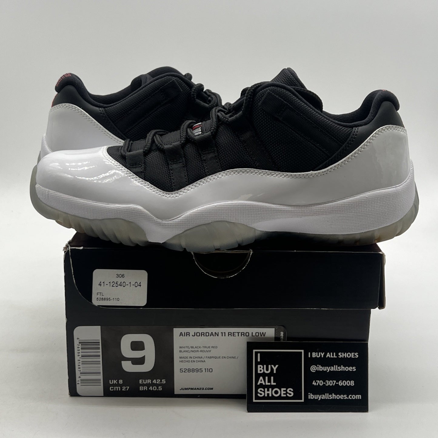 Size 9 - Air Jordan 11 Retro Low Tuxedo (528895-110)